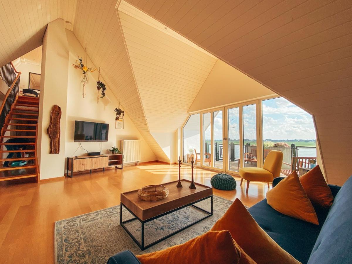Rheinloft 3 - Grosse Giebelwohnung Mit Dachterrassen An Der Rheinpromenade Emmerich Bagian luar foto